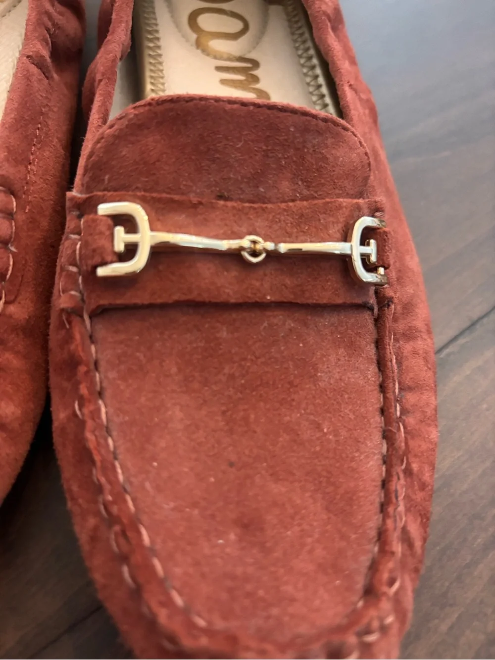 Women’s Sam Edelman Rust Suede Leather Driving Loafers